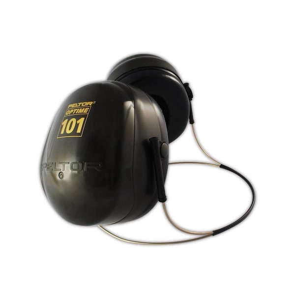Peltor Optime 101 Neckband Ear Muffs, Black, Green